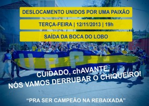 Cartaz de divulgação do deslocamento (Foto: Reprodução Facebook)