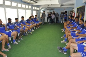 Grupo áureo-cerúleo se reapresentou na Boca do Lobo (Foto: Divulgação ECP)