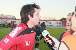 Bruno teve momento marcante ao marcar o gol da vitória rubro-negra sobre o Racing, em 2010 (Foto: Italo Santos)