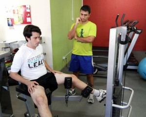 Bruno vem treinando em academia no centro da cidade (Foto: Felipe Pires - Rede Esportiva)