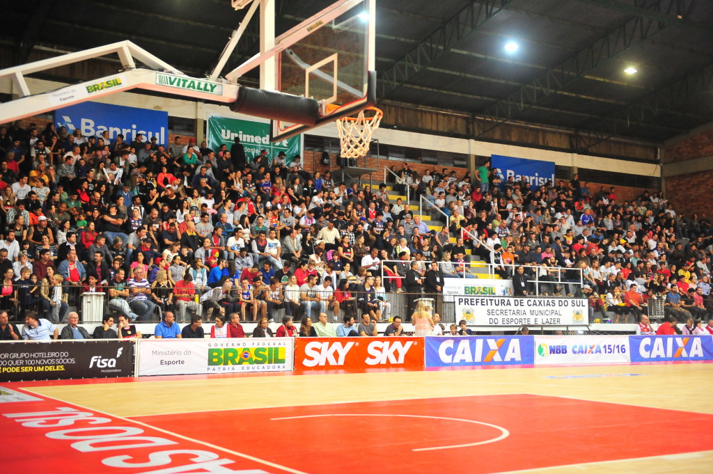 Ginásio do Vascão tem recebido grandes públicos no NBB. (Foto: Gabriel Lain/Caxias do Sul Basquete)